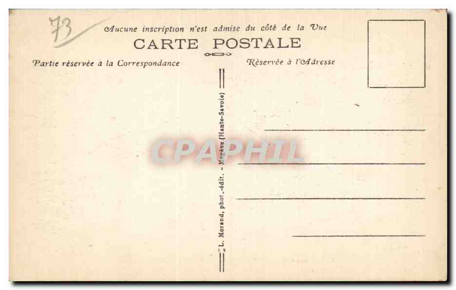 CPA Flumet et le pont de Bellecombe — Rückseite