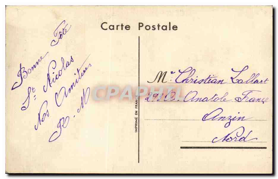 CPA Fantaisie Fleurs La pensee Enfant — Verso
