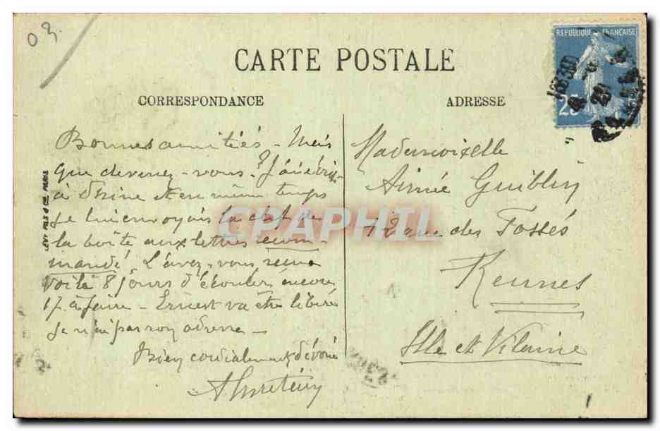Vichy — Pêcheurs au bord de l'Allier — LL. — Reverso