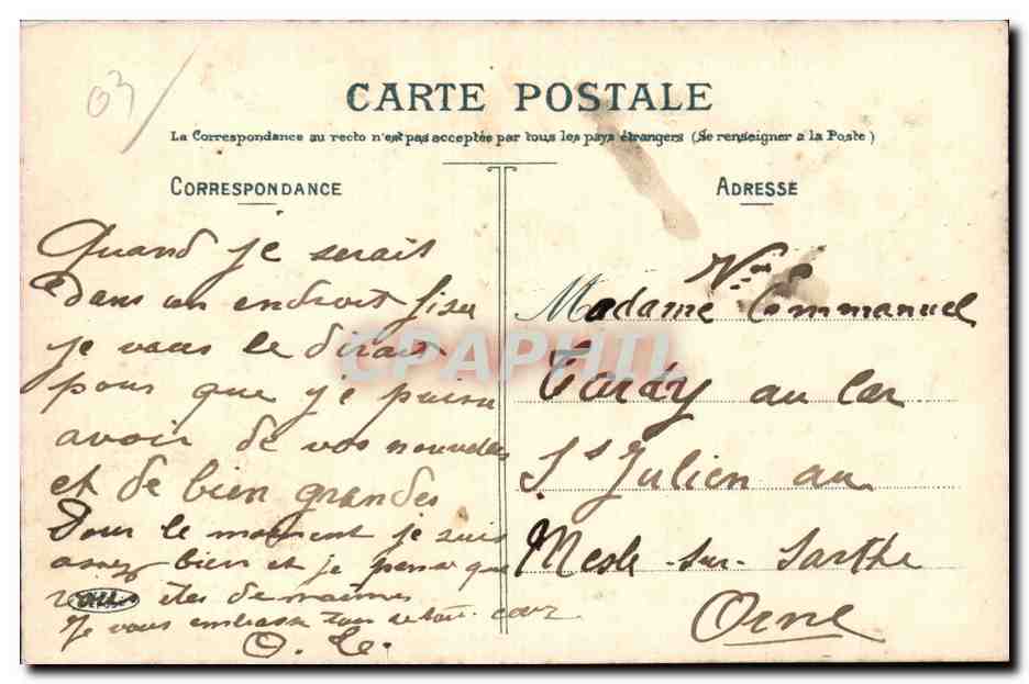 CPA Amities de Vichy — Rückseite