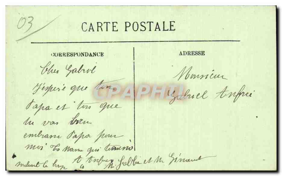 CPA Vichy la tour de l hrologe — Rückseite