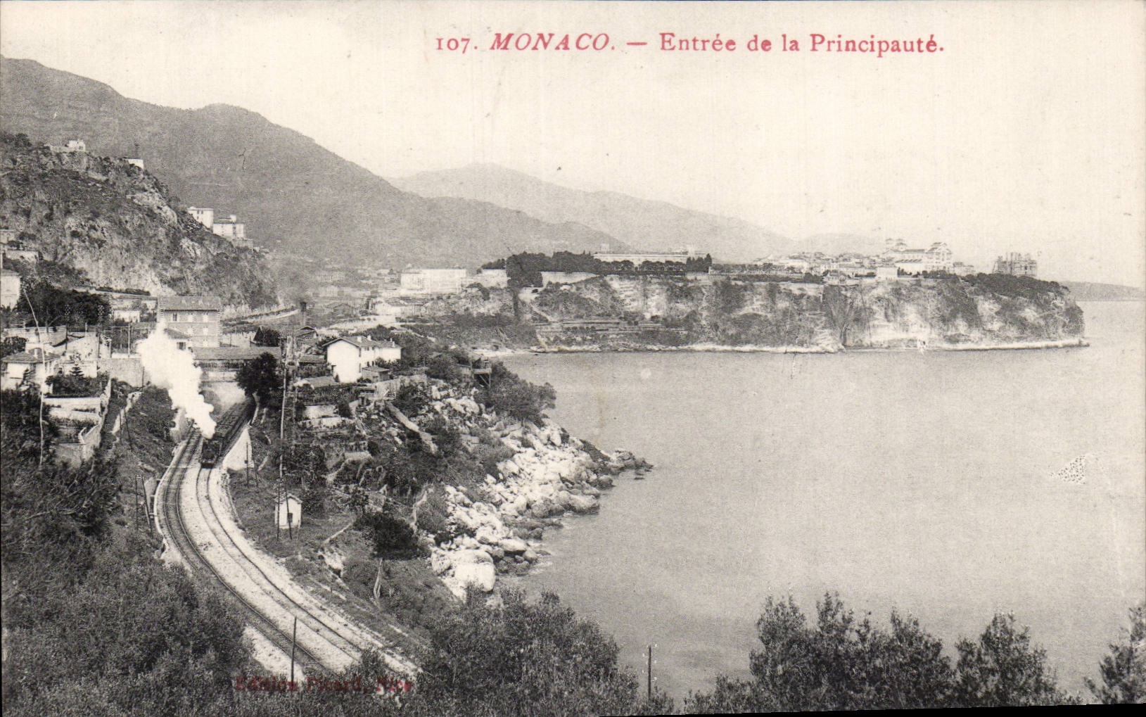 Monaco — Entrée de la Principauté — Éditeur : Société Picard, N°107