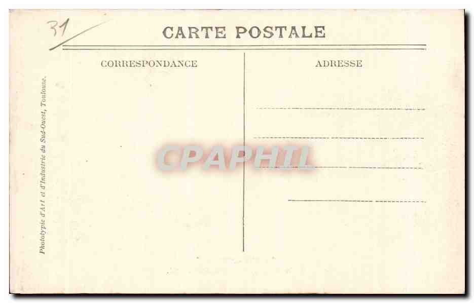 CPA Toulouse Entree du jardin du grand rond  — Verso
