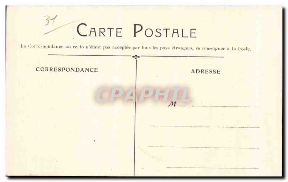 Toulouse (Hte Gar.) — Park of Grand-Rond — unidentified publisher, series number 169 — Back