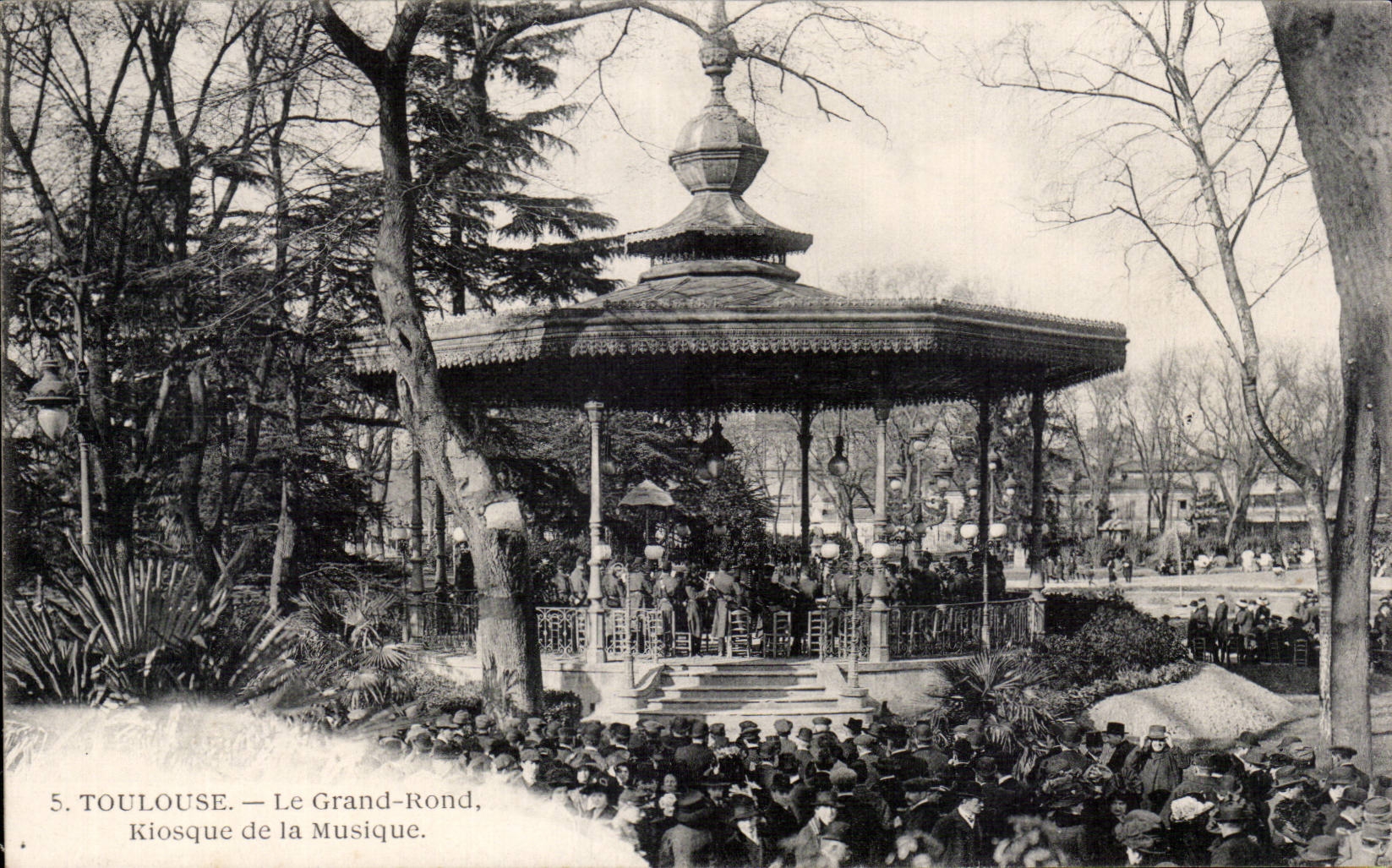 Toulouse — Le Grand-Rond, Kiosque de la Musique — Phototypie d'Art et d'Industrie du Sud-Ouest