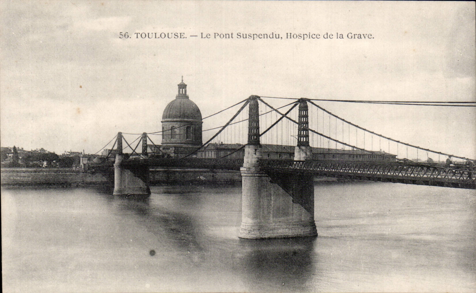 CPA Toulouse Le pont suspendu Hospice de la Grave