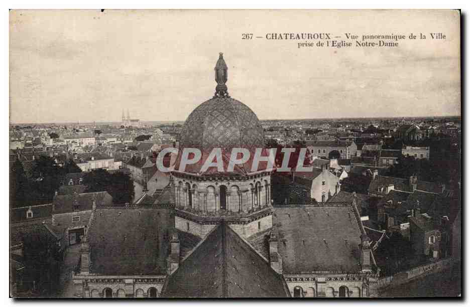 CPA Chateauroux Vue panoramique de la ville prise de l eglise Notre Dame