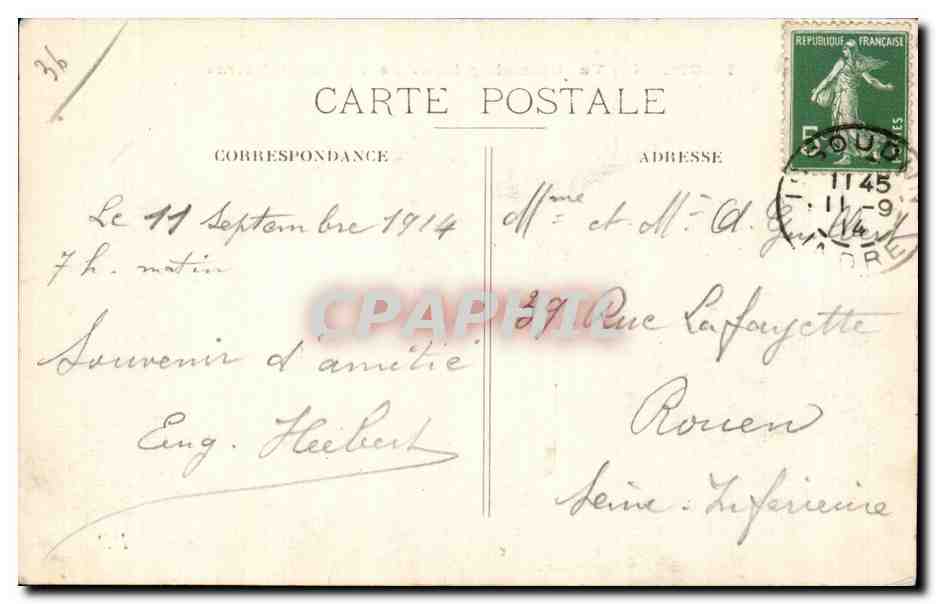 CPA Issoudun Vue generale prise du pont de Saint Paterne — Rückseite