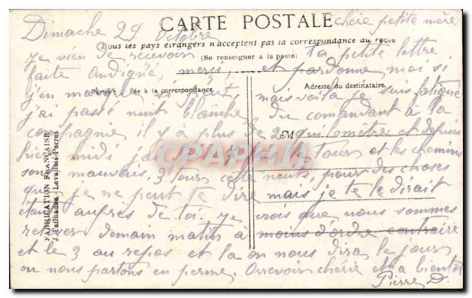 Fleurs Pensee - Pansy - A Toi Mon Coeur - CPA  — Back