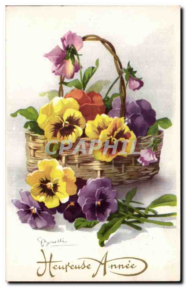 Fleurs Pensee - Pansy - Heureux Annee - CPA 