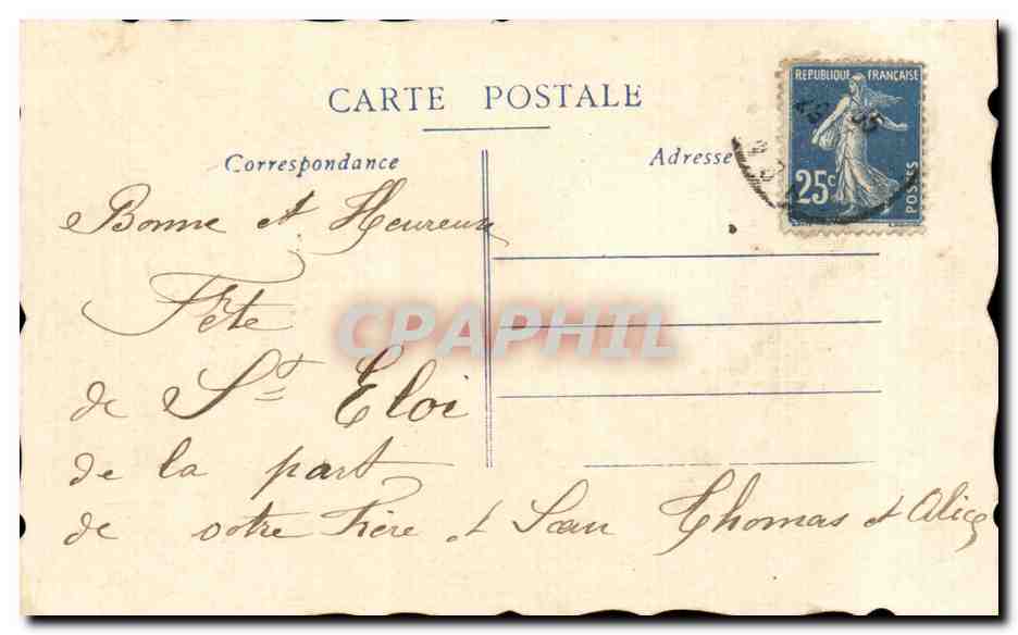 Fleurs Pensee - Pansy - Bonne Fete - CPA  — Verso