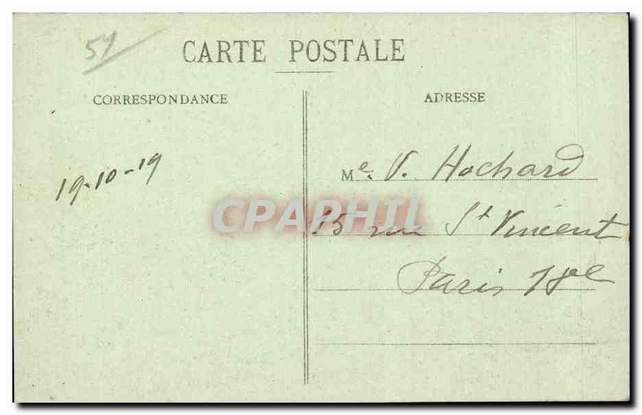 Vitry le Francois - Porte du Pont - CPA  — Verso