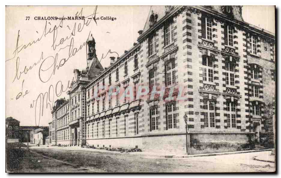 Chalons sur Marne - Le College - CPA 