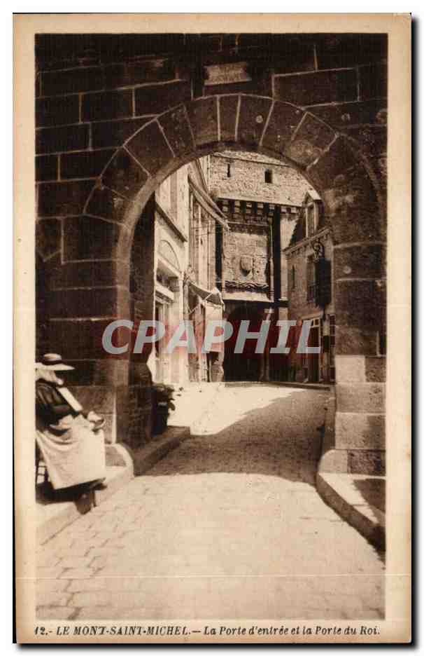 Le Mont-Saint-Michel — La Porte d'entrée et la Porte du Roi — Édition E. Lacoteley, 147, rue des Grands-Graville