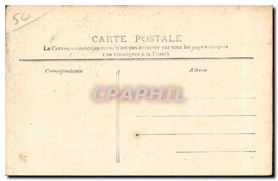 Cherbourg - La Phare de la Grand Jetee - lighthouse - CPA  — Back