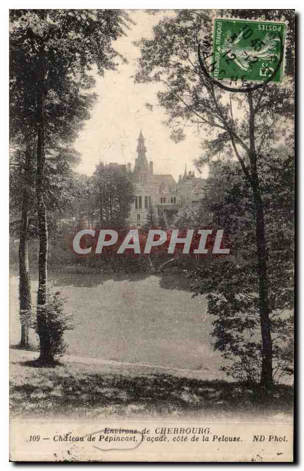 Château de Pépinvast — Façade côté de la Pelouse — ND Phot. — Environ de Cherbourg