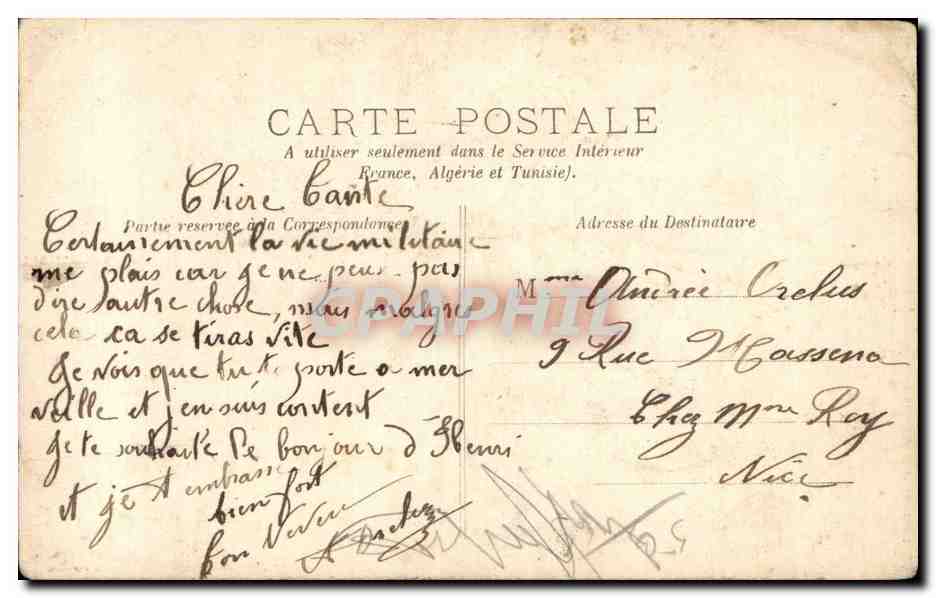 Cherbourg - Avenue Carnot - CPA  — Rückseite