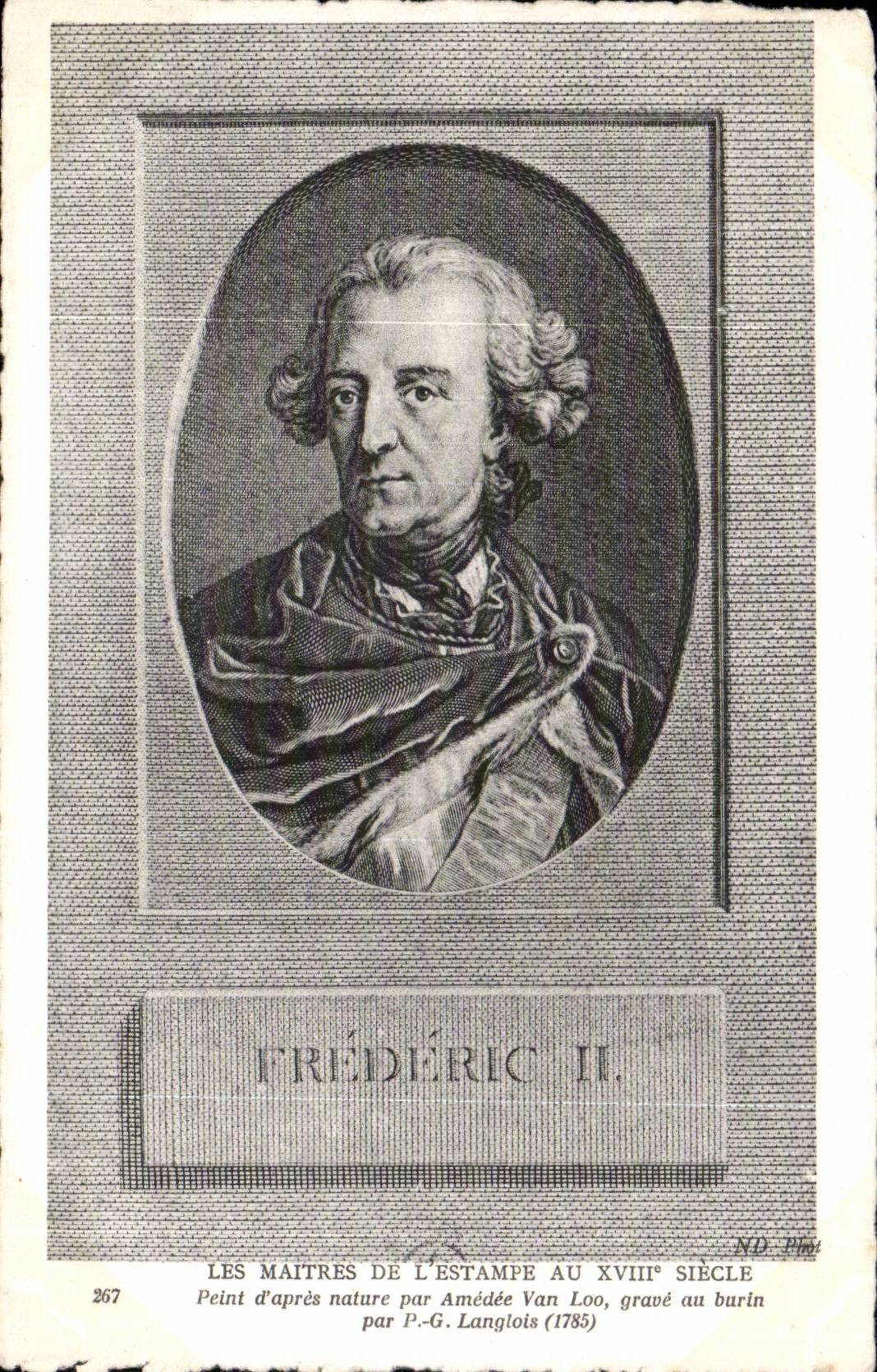 CPA Fantaisie Les maitres de l estampe du 18eme Amedee Van loo Langlois Frederci II