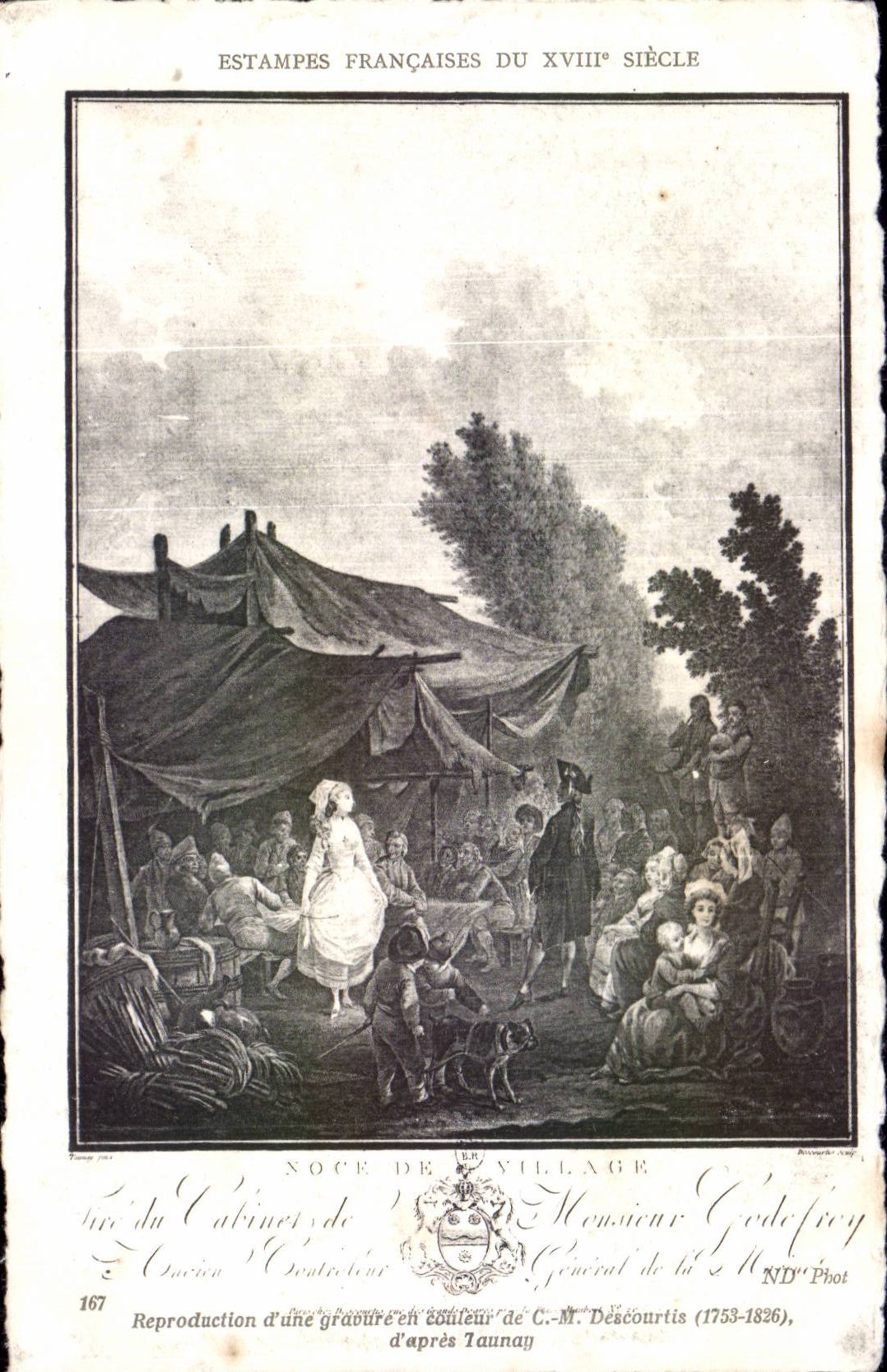 CPA Fantaisie Estampes anglaises du 18eme Descourtis 1753 1826 Taunay 
