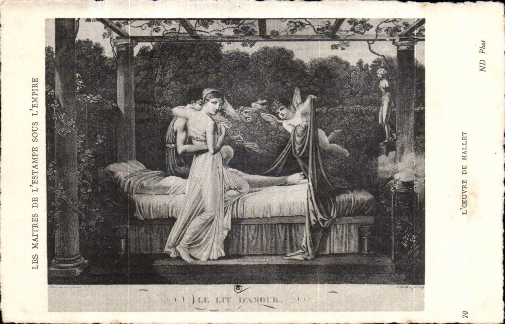 CPA Fantaisie Les maitres de l estampe sous l empire Mallet Ange Angel