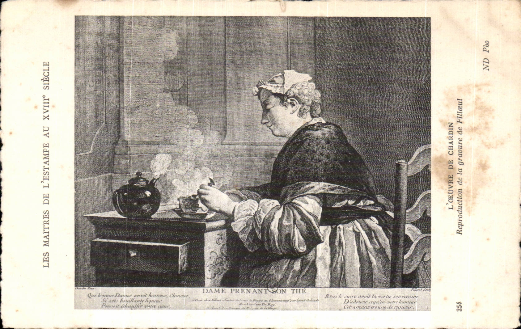 CPA Fantaisie Les maitres de l estampe au 18eme Chardin Filloeul
