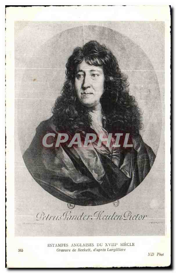 CPA Fantaisie Estampes anglaises du 18eme Beckett Largillere Petrus Vander Meuton Pictor