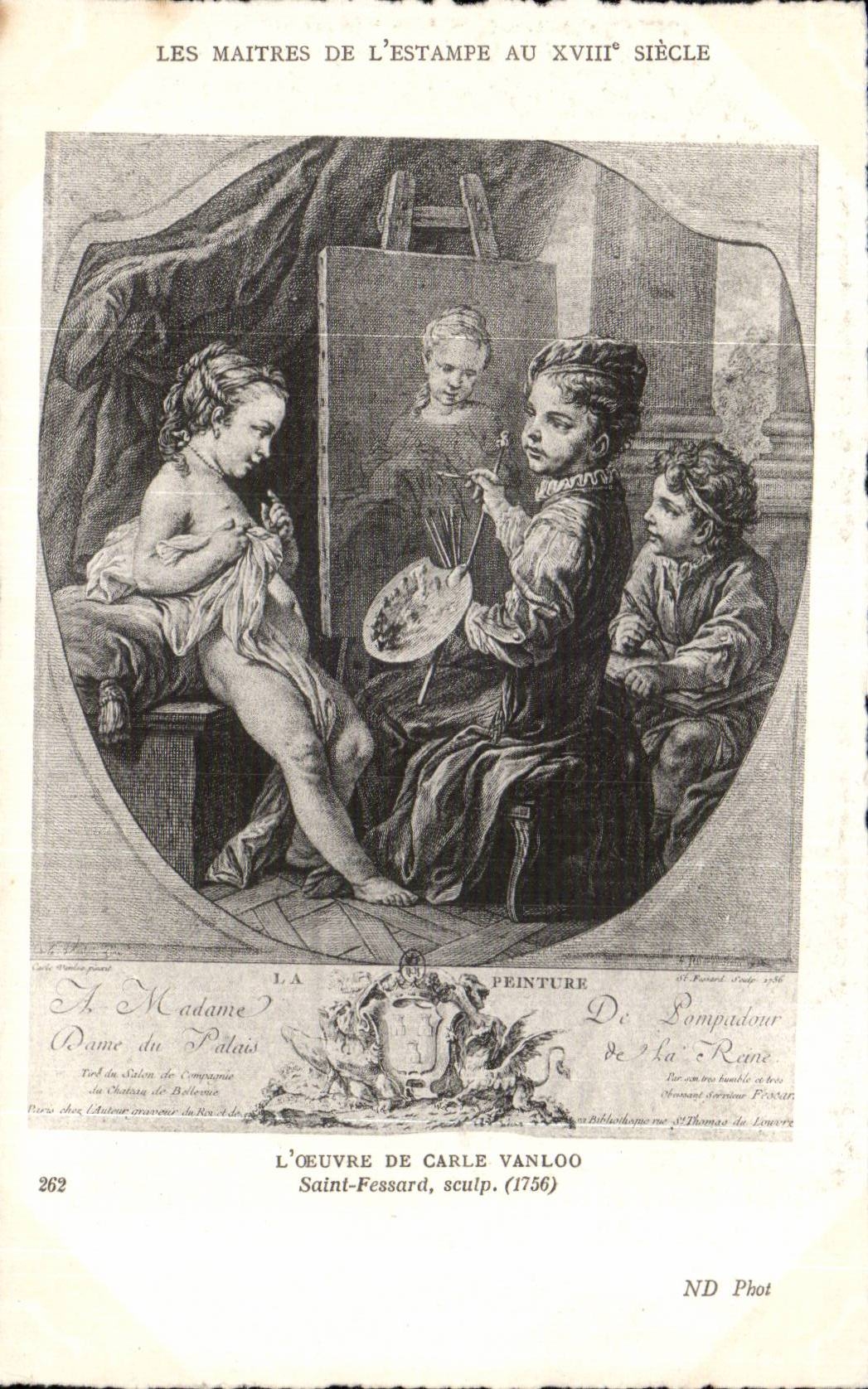 CPA Fantaisie Les maitres de l estampe au 18eme CAble Vanloo Saint Fessard 1756