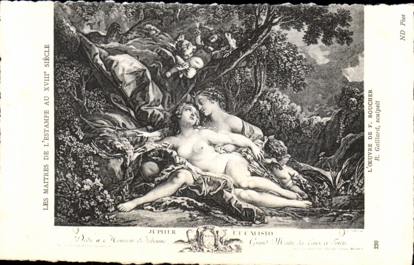 Jupiter und Kalisto — Das Werk von F. Boucher, gestochen von R. Gaillard — Serie 280