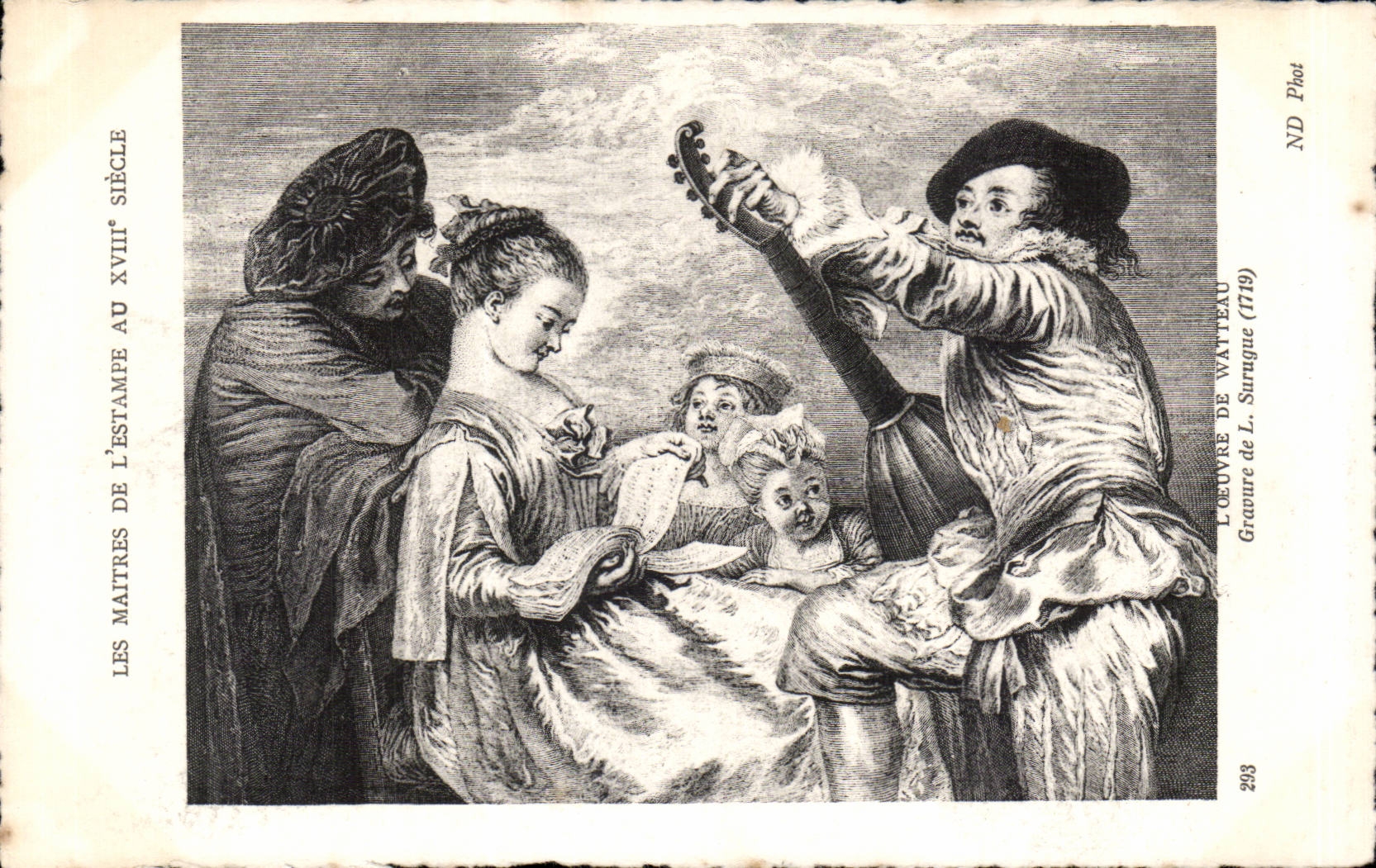 CPA Fantaisie Maitres de l estampe au 18eme Watteau Surugue 