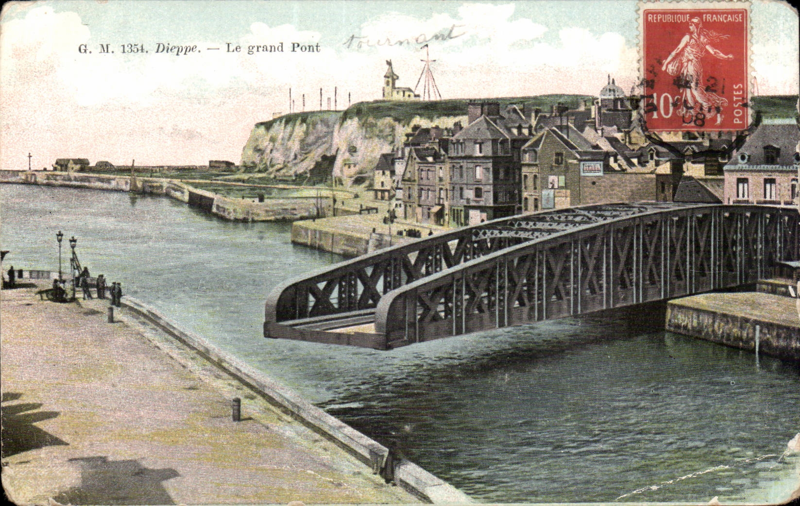 CPA Dieppe Le grand pont 