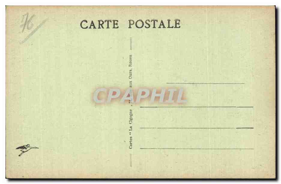 Rouen - Le Quai de Paris et la Cote Ste Catherine - CPA  — Verso