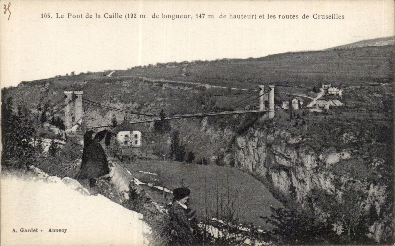 Rouen - Le Pont de la Caille et les routes de Cruseilles - CPA 