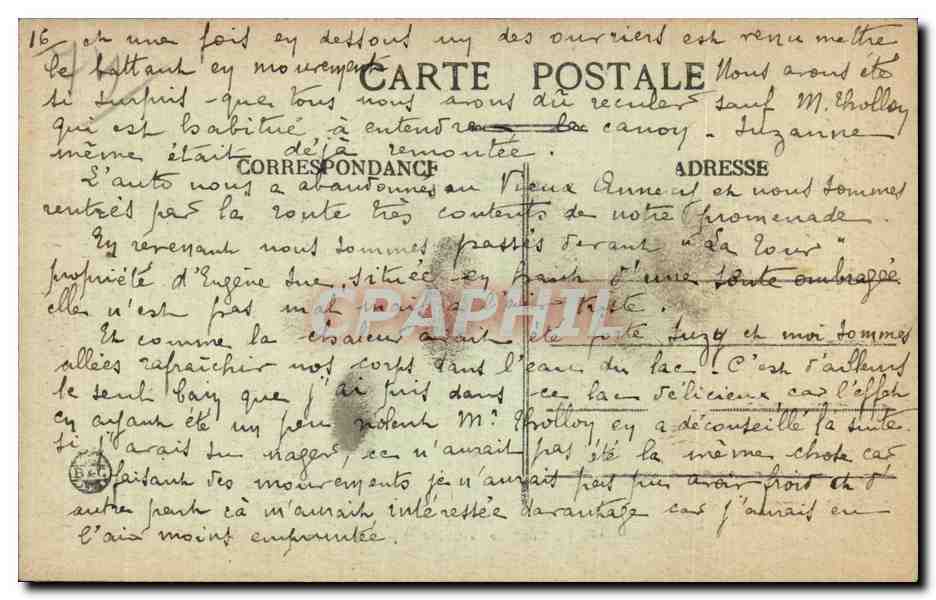 Rouen - Le Pont de la Caille - Le Parmelan Attelage Boeufs - CPA  — Verso