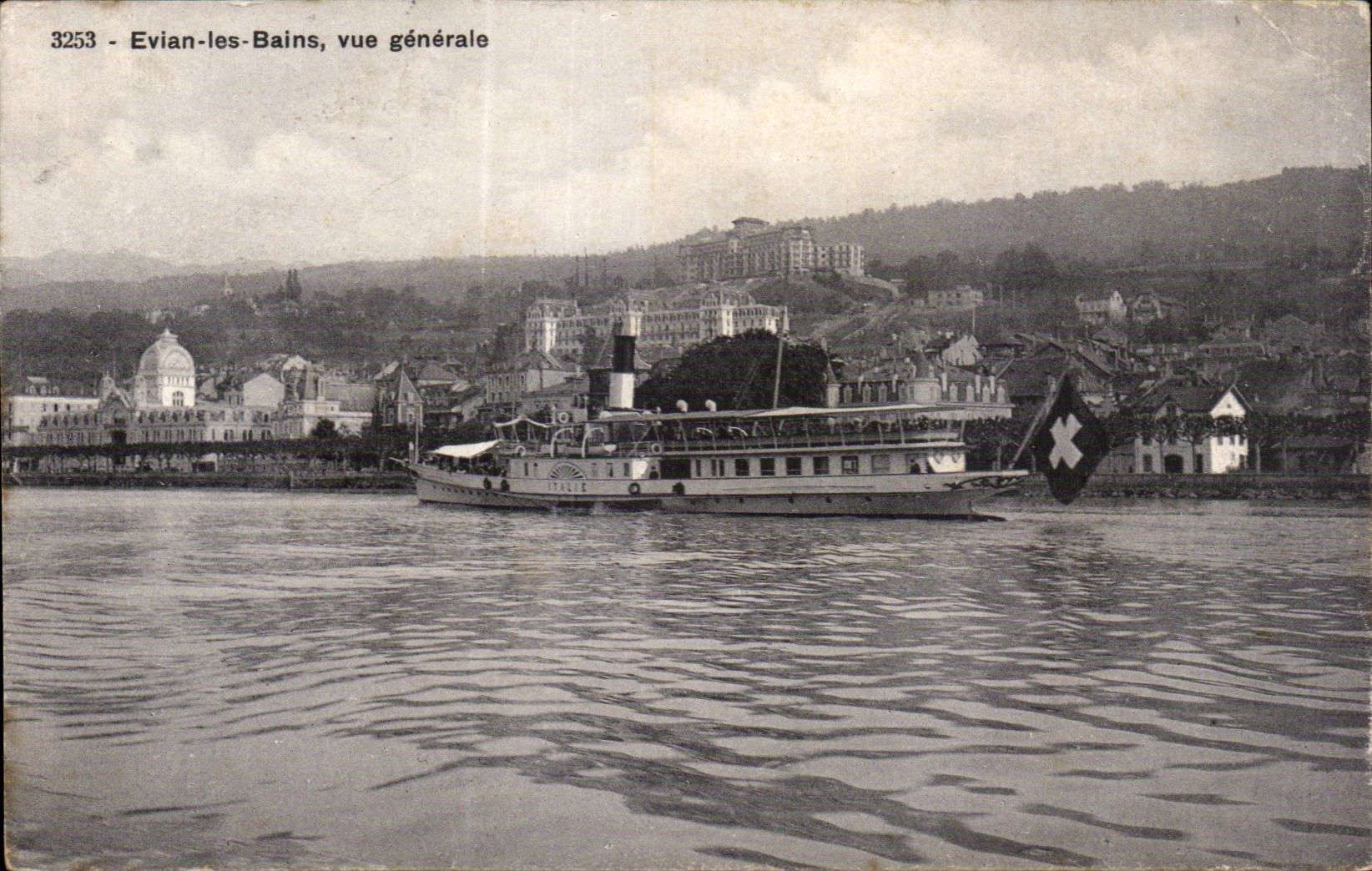 Evian-les-Bains, allgemeiner Blick — n° 3253 — Verlag E. Rossier, Nyon