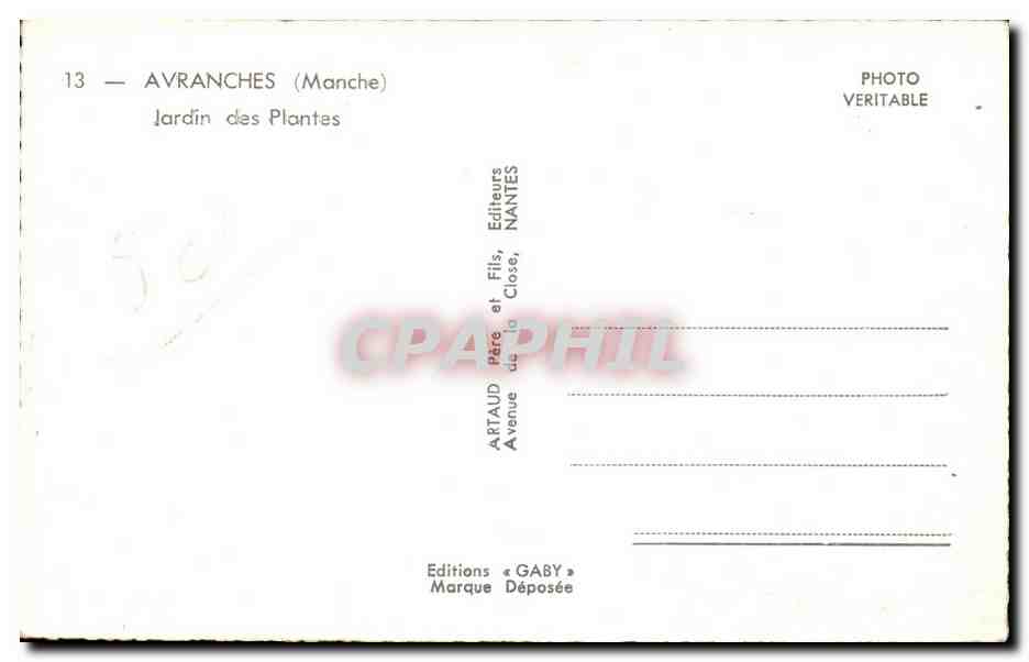 Jardin des Plantes — Avranches (Manche) — Éditions Gaby — Reverso