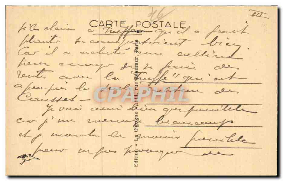 Cahors - Pont Valentré (XIVe siècle) — Édition La Cigogne, Rue Réhémur, Paris — Rückseite