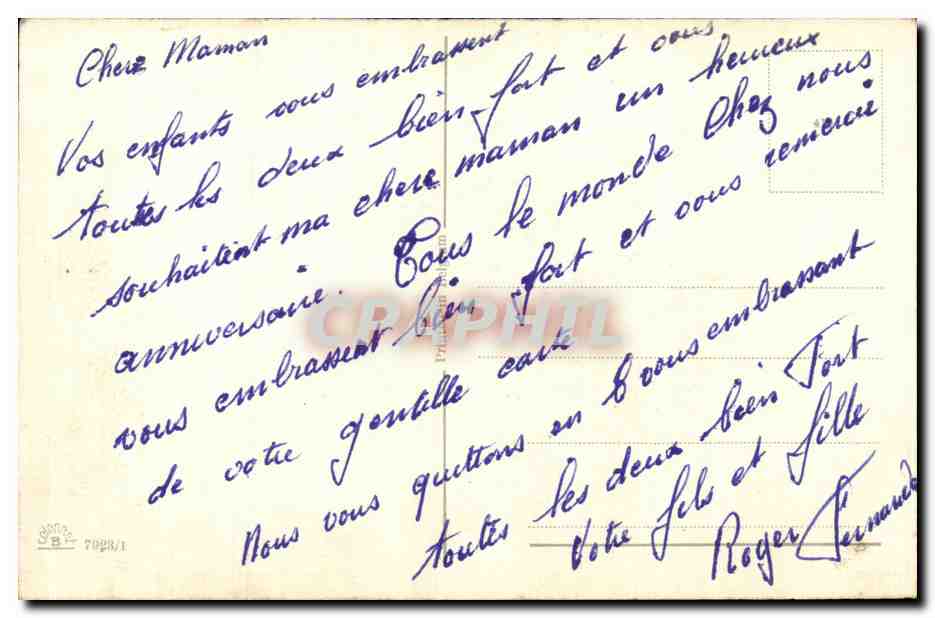 Fleurs Oeillet - Carnation - Heureux Anniversaire Fer a cheval - CPA  — Rückseite