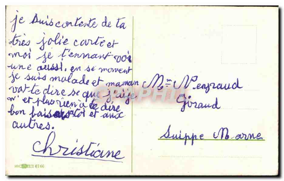 Fleurs Oeillet - Carnation - CPA  — Verso