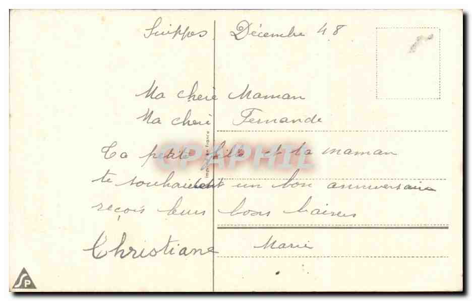 Fleurs Oeillet - Carnation - Heureux Anniversaire - CPA  — Verso