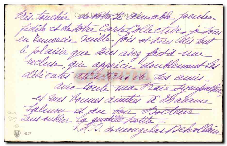Fleurs Pensee - Pansy - CPA  — Verso