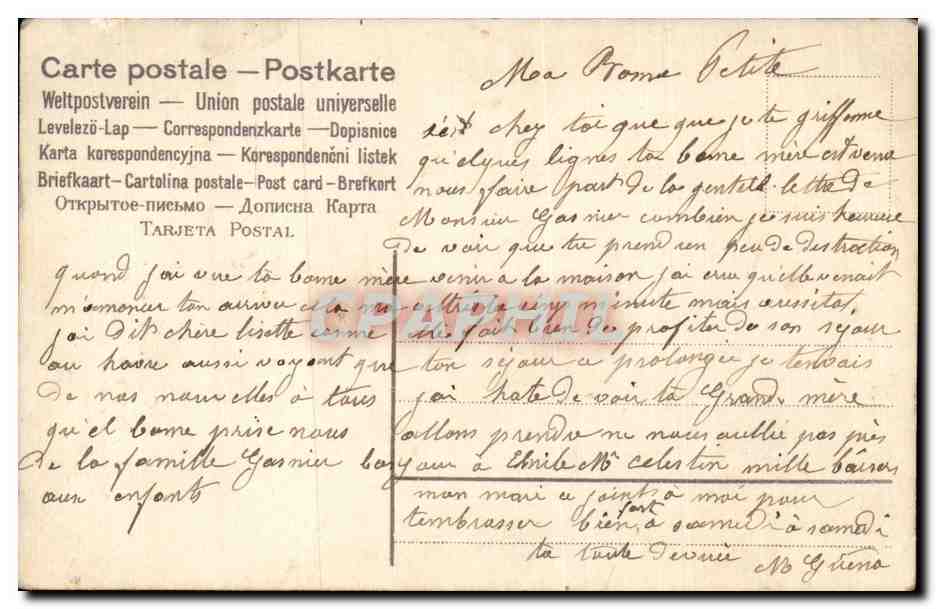 Fleurs Pensee - Pansy - Amitie - CPA  — Verso