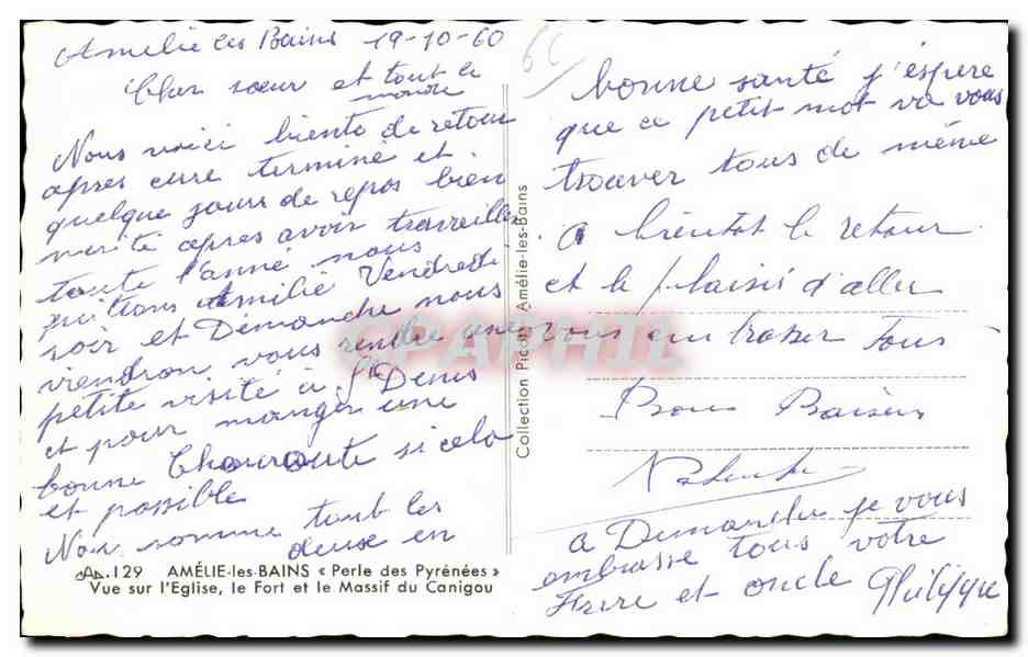 Amelie les Bains - Perle des Pyrenees - Vue sur l Eglise - CPA  — Rückseite