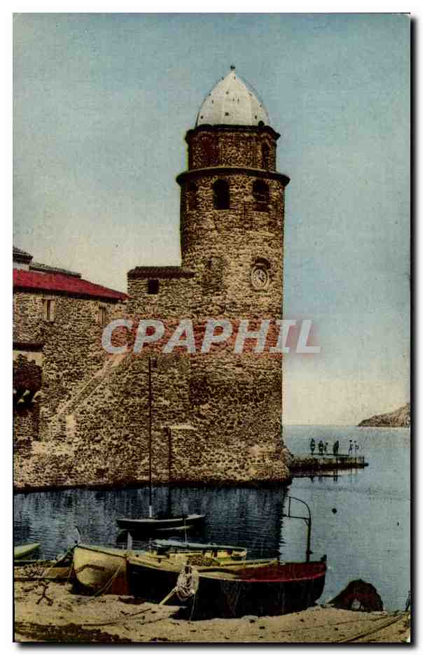 Collioure - Le Vieux Clocher de l Eglise St Vincent - CPA 