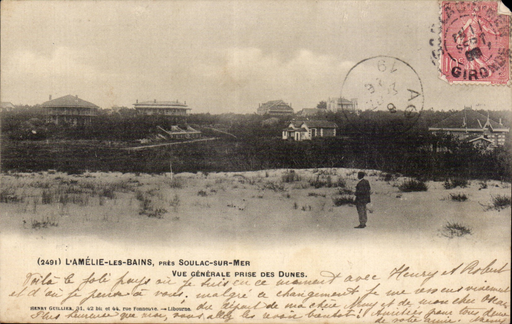 Amelie les Bains - pres Soulac sur Mer - Vue Generale prise des Dunes - CPA 