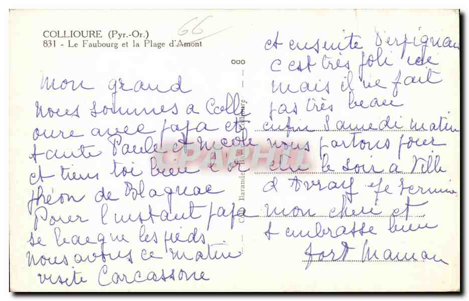 Collioure - Le Faubourg et la Plage d Amont - CPA  — Rückseite