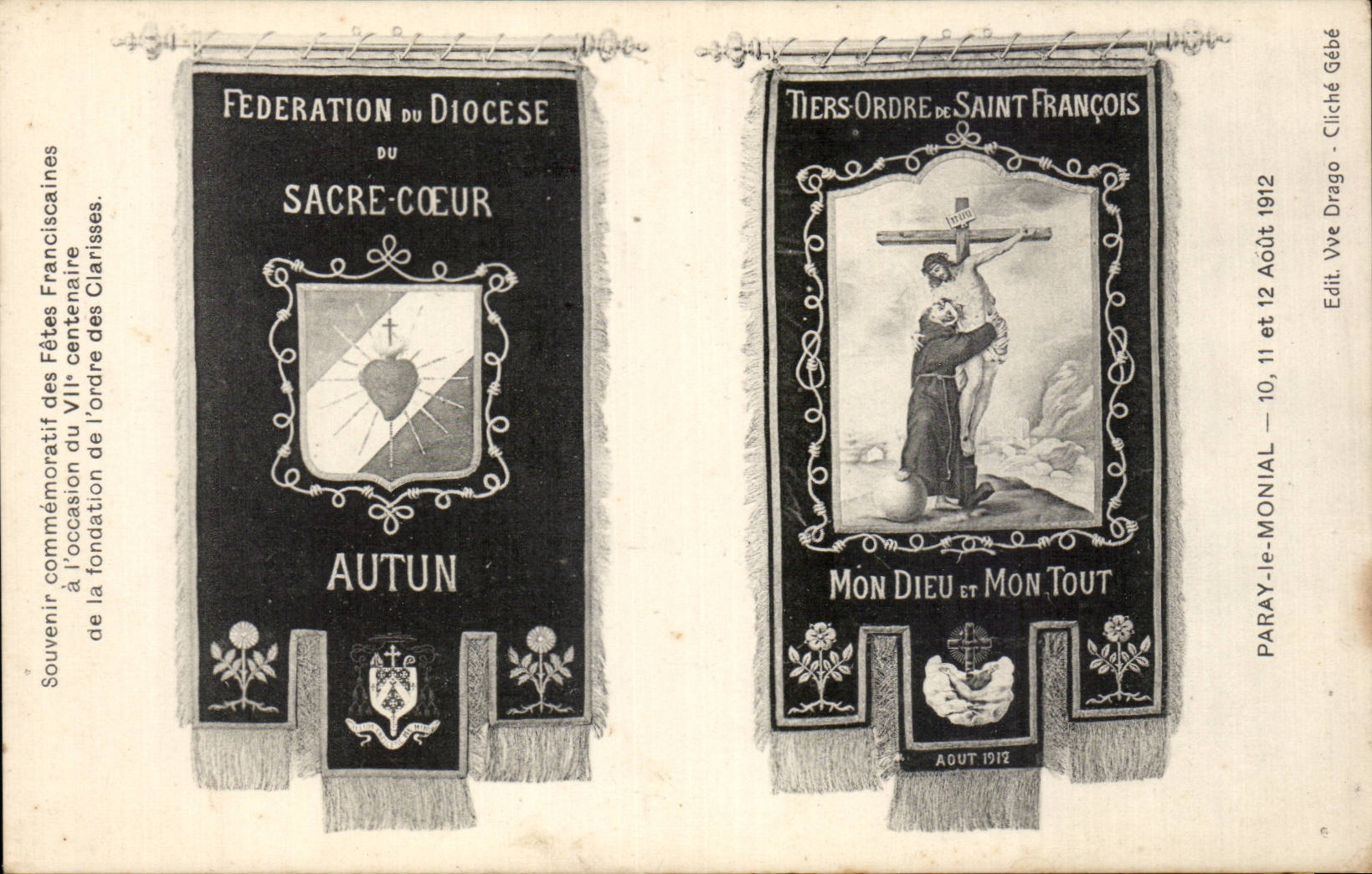 Fédération du Diocèse du Sacré-Cœur et Tiers Ordre de Saint François — Autun — Paray-le-Monial — 1912