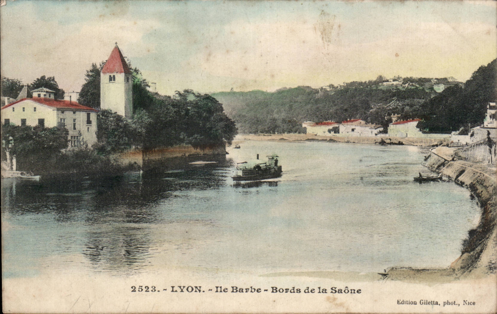 LYON - Île Barbe - Bords de la Saône — Édition Giletta, phot., Nice, n° 2523