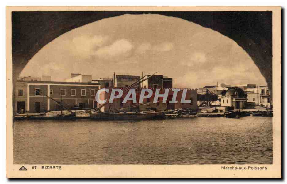 CPA Tunisie Bizerte Marche aux poissons 