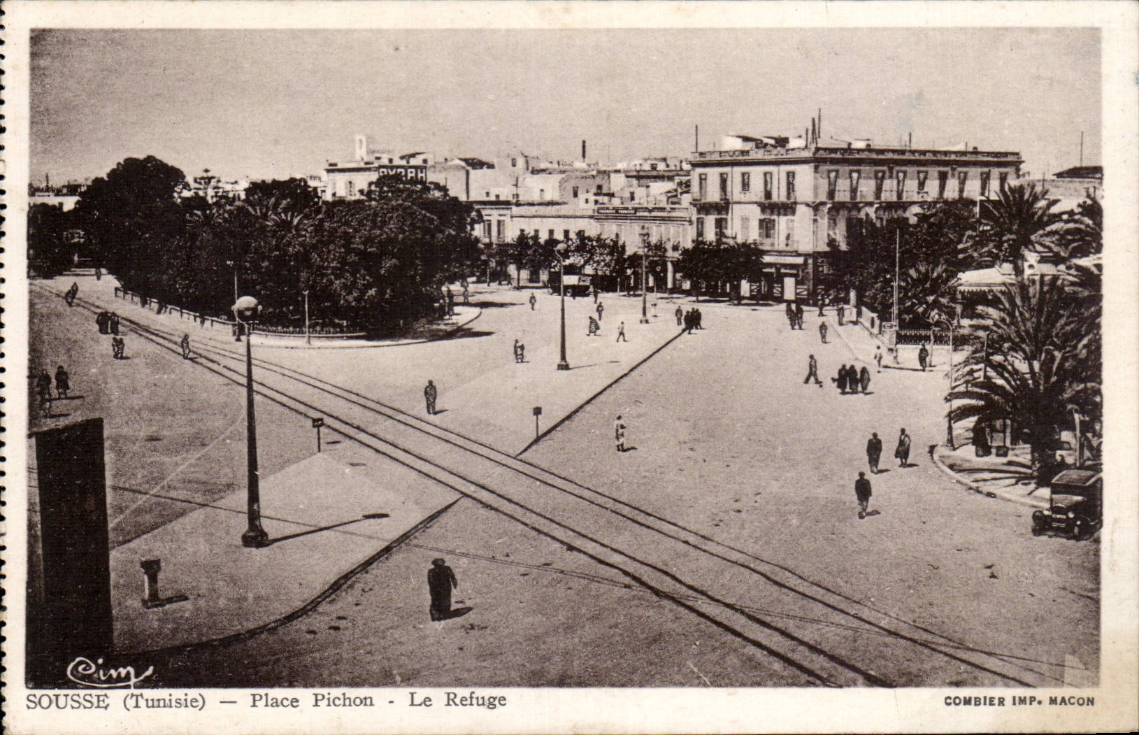 CPA Tunisie Sousse Place pichon Le refuge