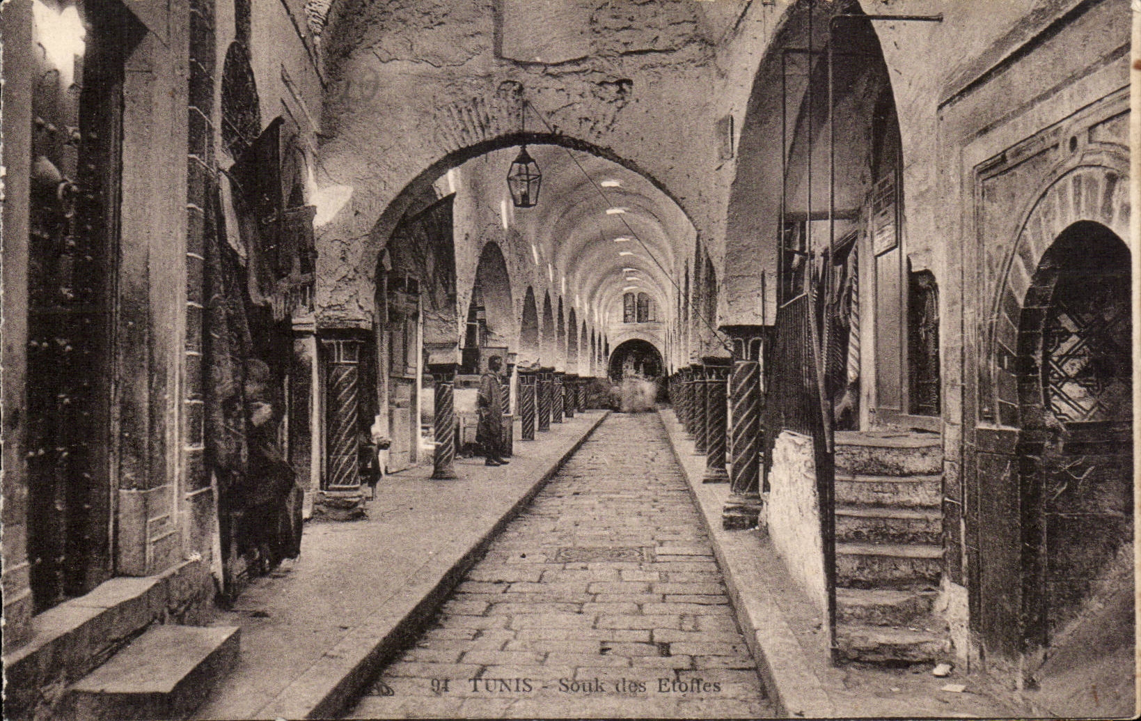 CPA Tunisie Sfax Souk des etoffes
